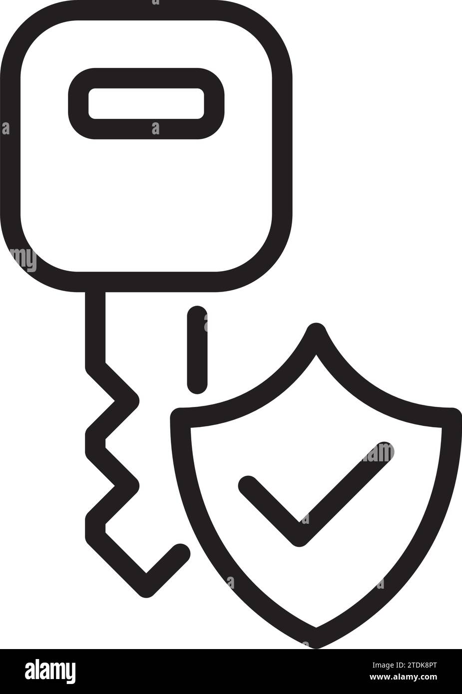 Car insurance. Pixel perfect, editable stroke Stock Vector