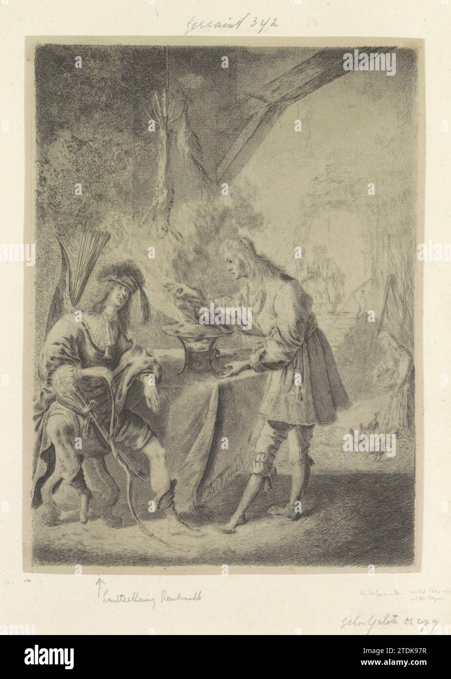 Esau sells his first birthright to Jakob, Pieter ROTTERDAMT, 1807 ...