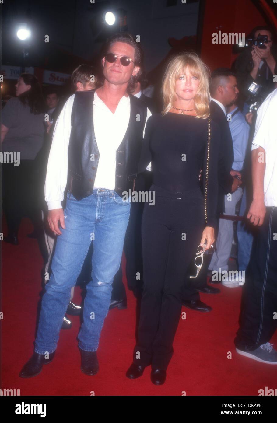 Los Angeles, California, USA 7th August 1996 Actor Kurt Russell and Actress Goldie Hawn attend Paramount Pictures Escape From LA Premiere at Mann Chinese Theatre on August 7, 1996 in Los Angeles, California, USA. Photo by Barry King/Alamy Stock Photo Stock Photo