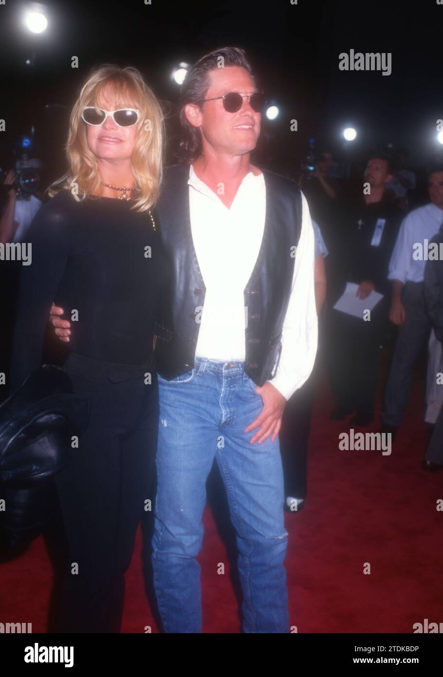Los Angeles, California, USA 7th August 1996 Actress Goldie Hawn and Actor Kurt Russell attend Paramount Pictures Escape From LA Premiere at Mann Chinese Theatre on August 7, 1996 in Los Angeles, California, USA. Photo by Barry King/Alamy Stock Photo Stock Photo