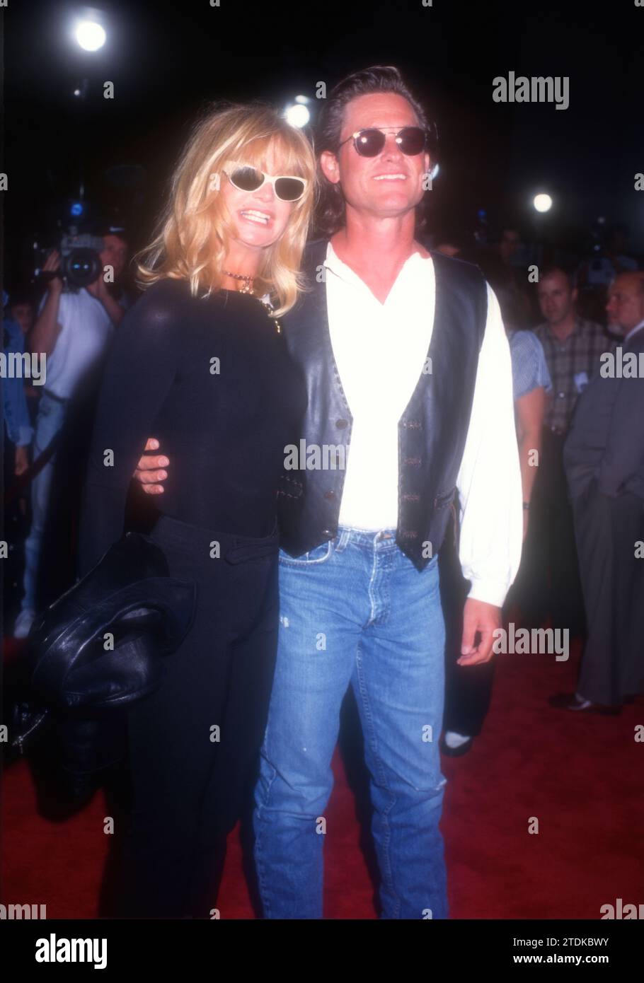 Los Angeles, California, USA 7th August 1996 Actress Goldie Hawn and Actor Kurt Russell attend Paramount Pictures Escape From LA Premiere at Mann Chinese Theatre on August 7, 1996 in Los Angeles, California, USA. Photo by Barry King/Alamy Stock Photo Stock Photo