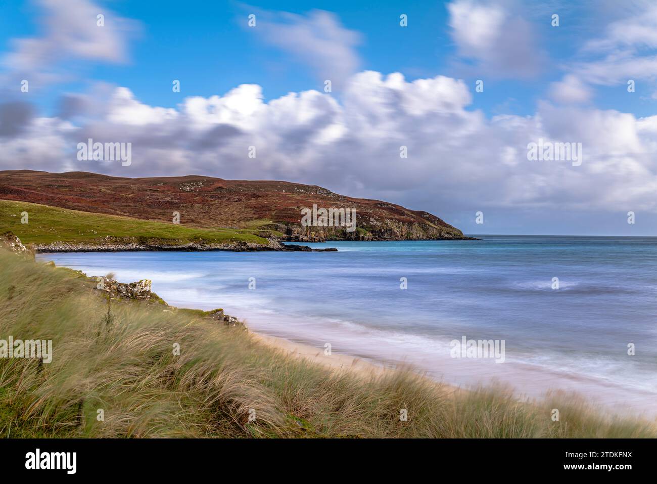 GARRY BEACH & THE MINCH TOLSTA ISLE OF LEWIS THE HEBRIDES SCOTLAND UNITED KINGDOM Stock Photo