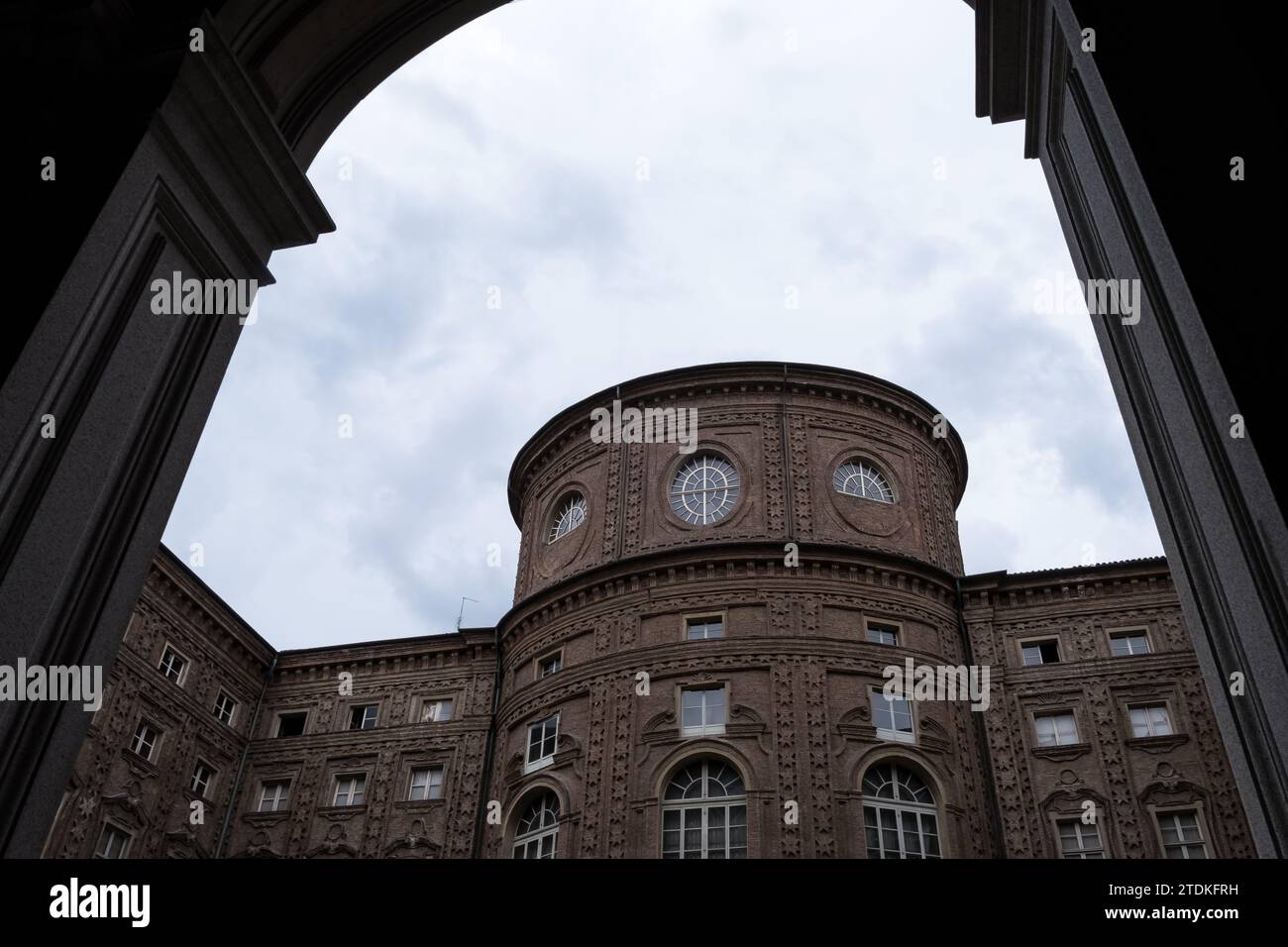 View of the interior of Palazzo Carignano, a historical building located in Turin, Italy, housing the  National Museum of the Italian Risorgimento Stock Photo