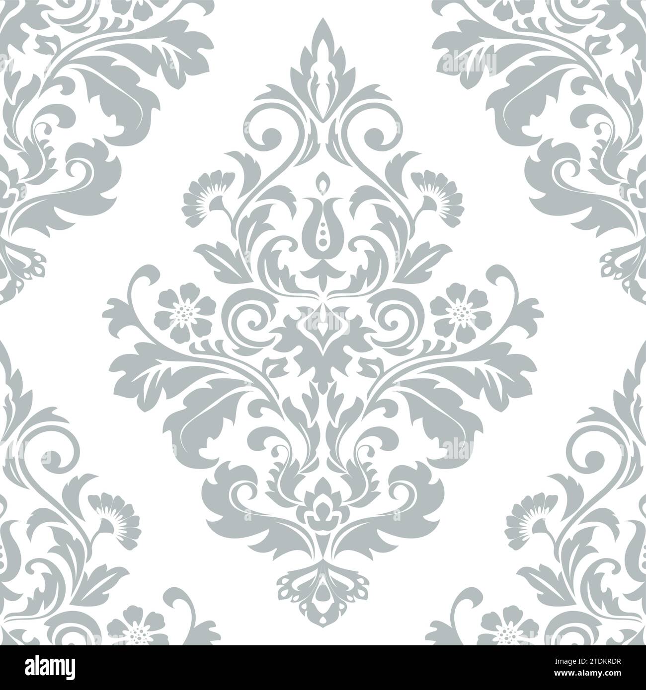 Floral pattern. Wallpaper baroque, damask. Seamless vector background