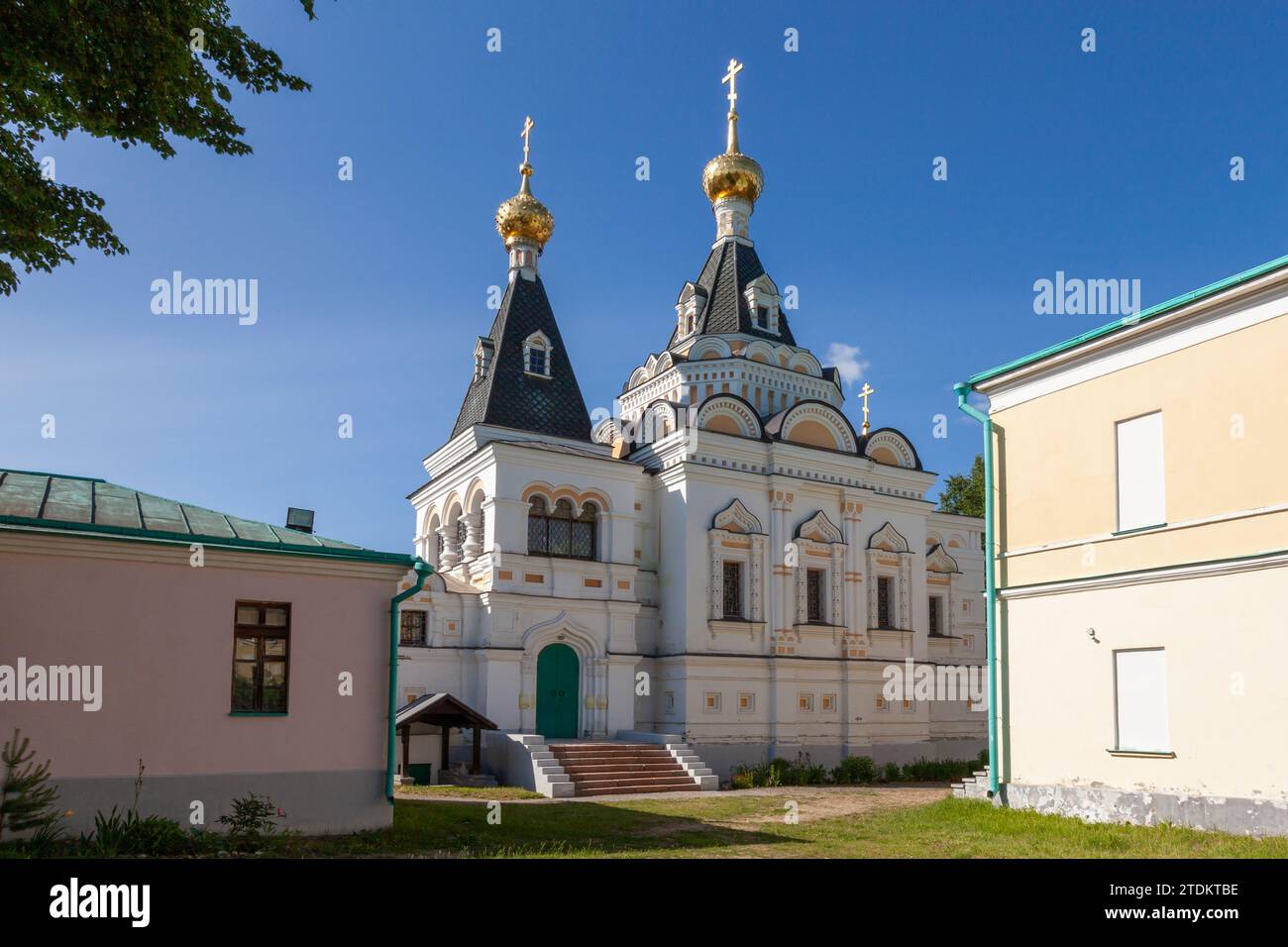 Parish Orthodox Church of St. Elizabeth in the city of Dmitrov, Moscow region. Stock Photo