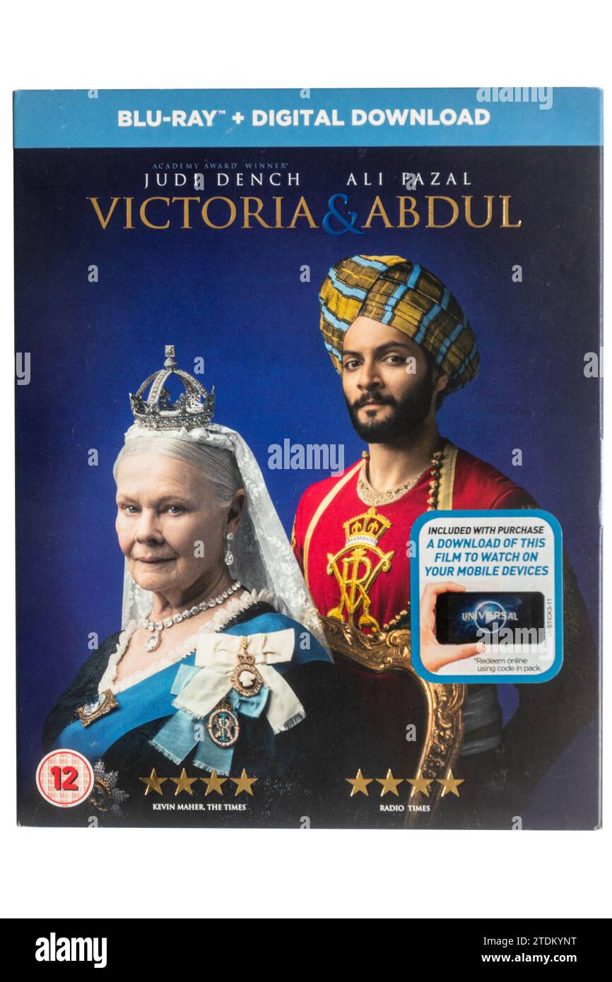 Victoria & Abdul film on DVD, 2017 movie starring Judi Dench Stock Photo