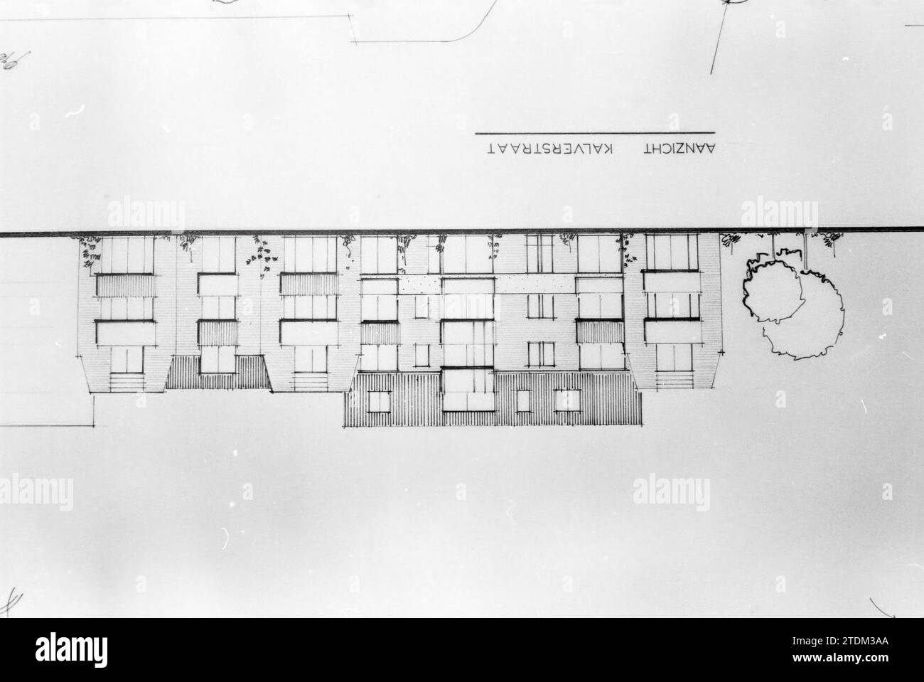 Design drawing of new construction complex Kalverstraat, 07-07-1979, Whizgle News from the Past, Tailored for the Future. Explore historical narratives, Dutch The Netherlands agency image with a modern perspective, bridging the gap between yesterday's events and tomorrow's insights. A timeless journey shaping the stories that shape our future Stock Photo