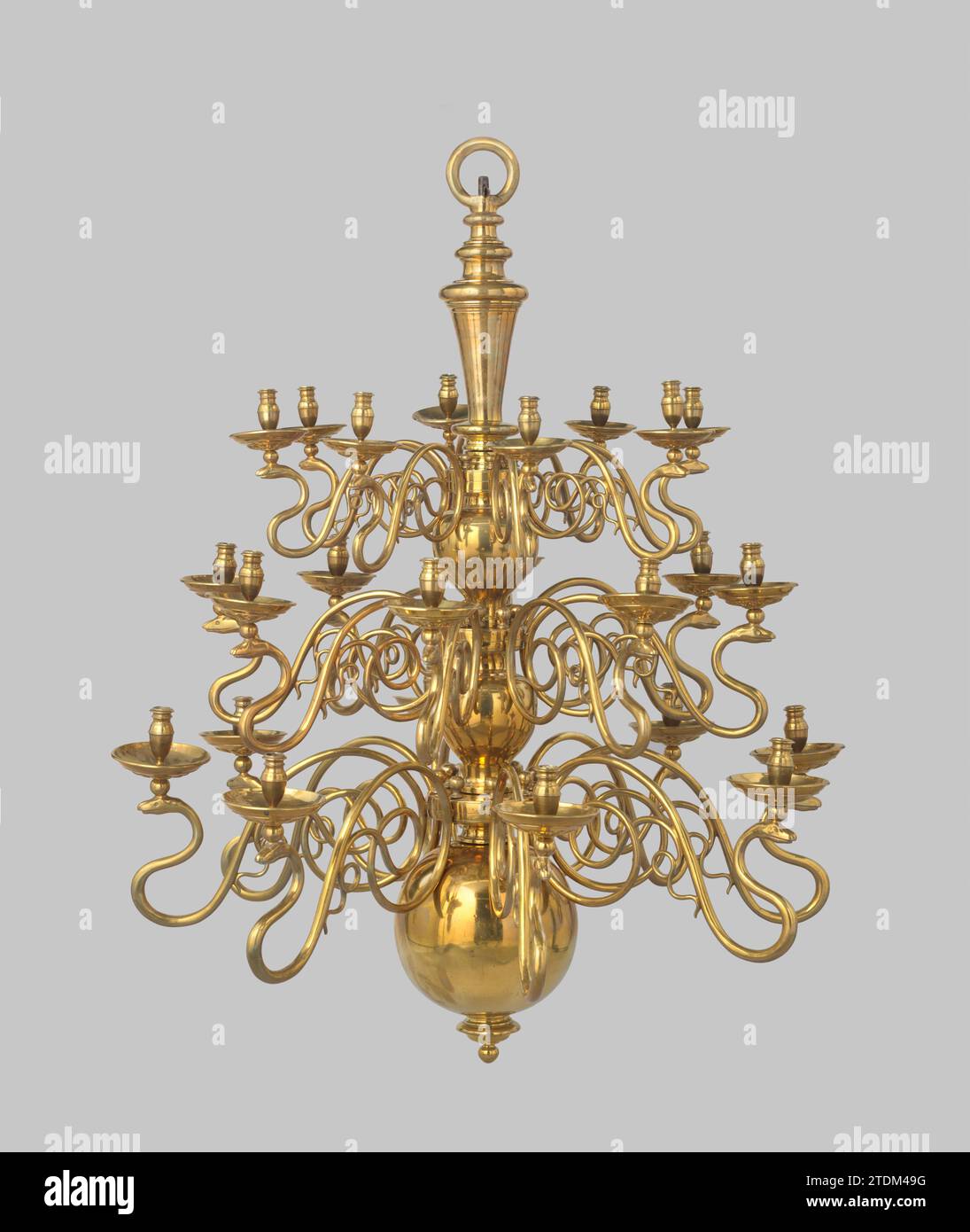 Candle crown of three heights with eight arms each, Anonymous, 1650