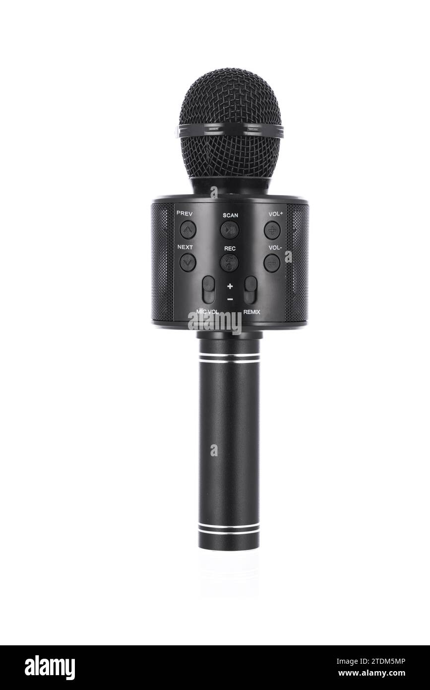 Radio microphone isolated on white background Stock Photo Alamy