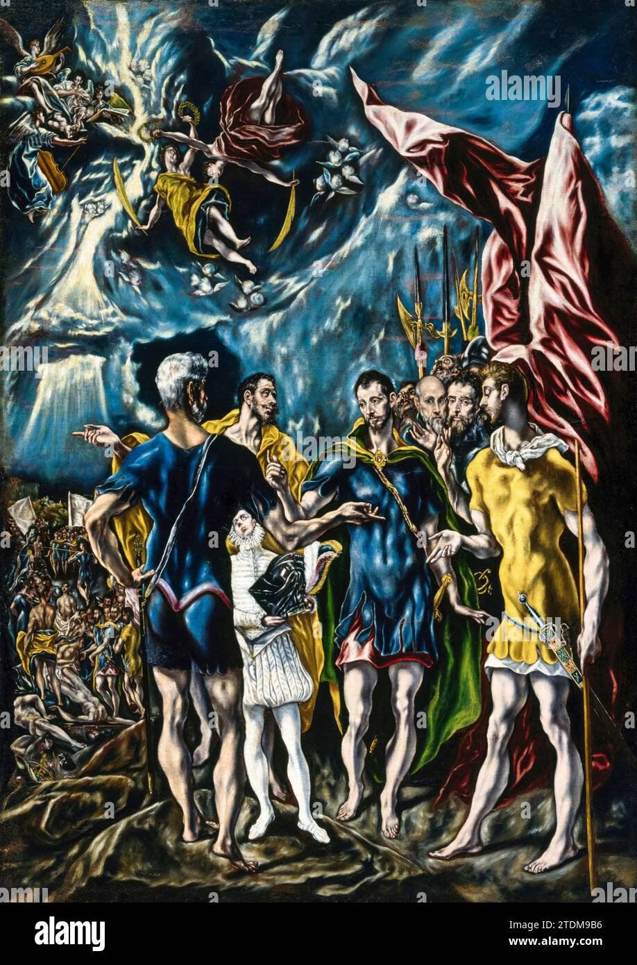 Jorge Manuel Theotocopoulos painting, The Martyrdom of Saint Maurice, oil on canvas, 1595-1630 Stock Photo