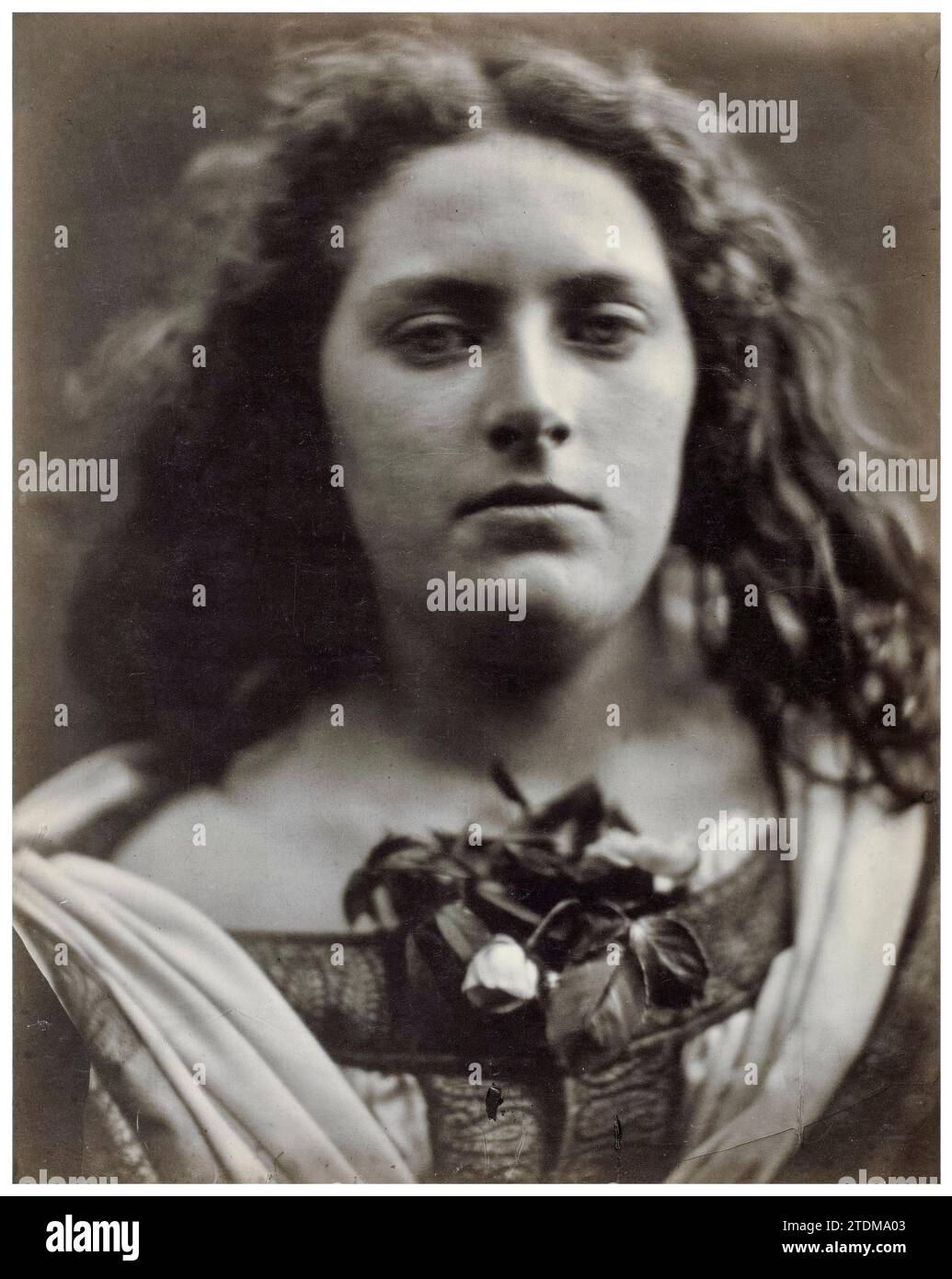 Rosalba (Cyllene Wilson), portrait photograph by Julia Margaret Cameron, 1867 Stock Photo