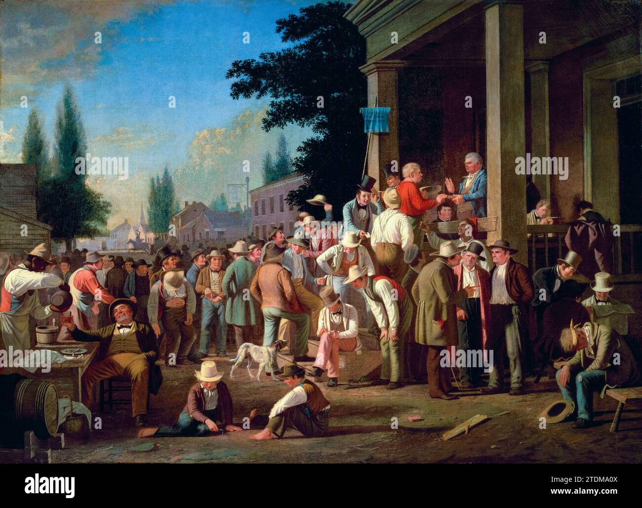 George Caleb Bingham, The County Election, painting in oil on canvas, 1851-1852 Stock Photo