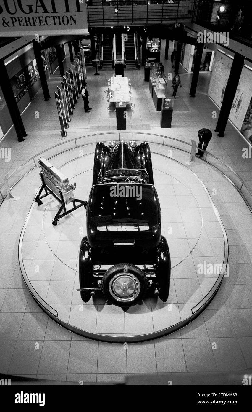ONE OF THE SEVEN MODELS MADE BETWEEN 1926-1933 BY ETTORE BUGATTI - BUGATTI ROYALE TYPE 41 - BERLIN GERMANY - FRENCH ELEGANCE - SILVER FILM © photography : F.BEAUMONT Stock Photo