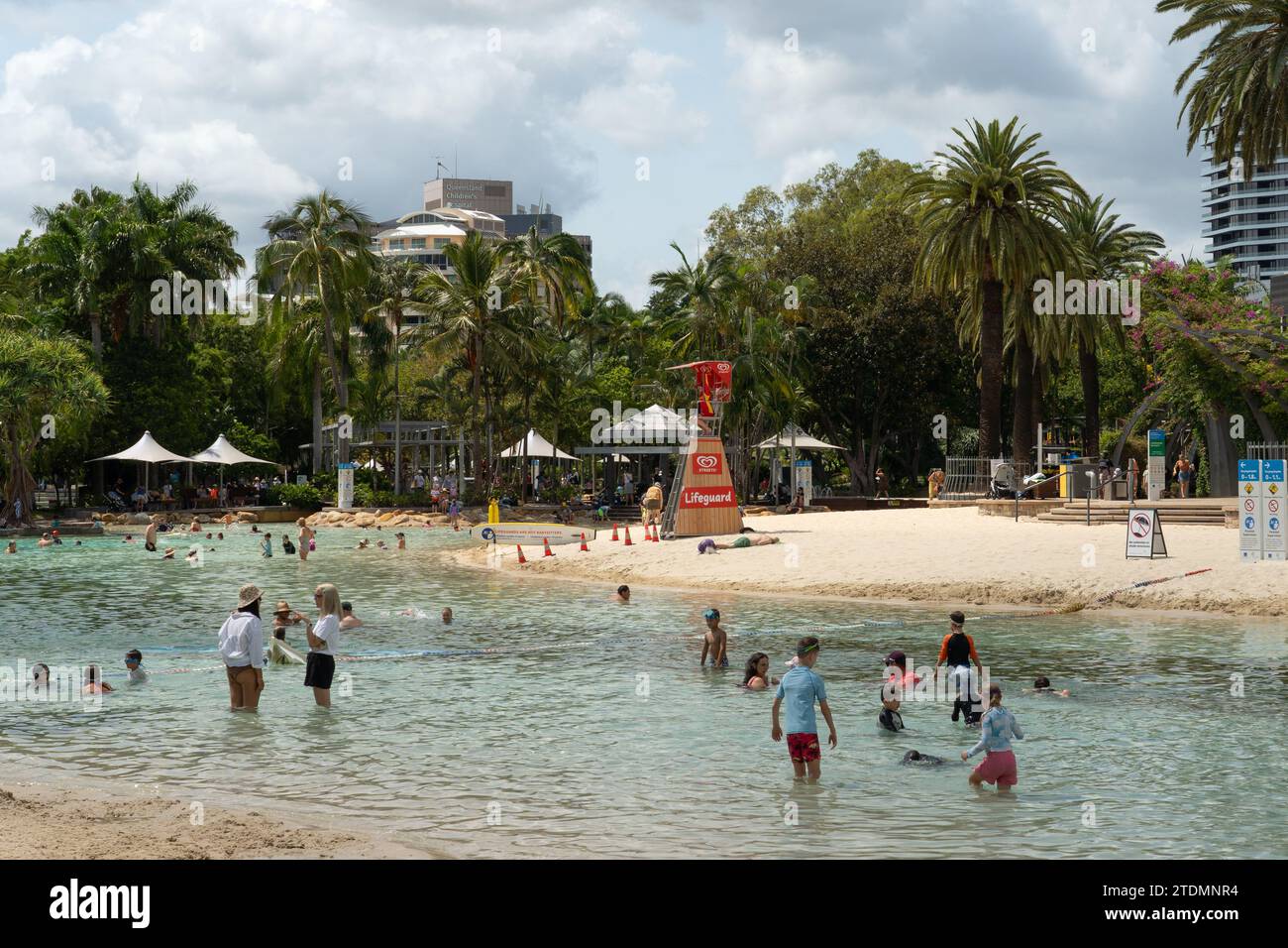 Public pool and artificial beach at South Bank Parklands, Brisbane