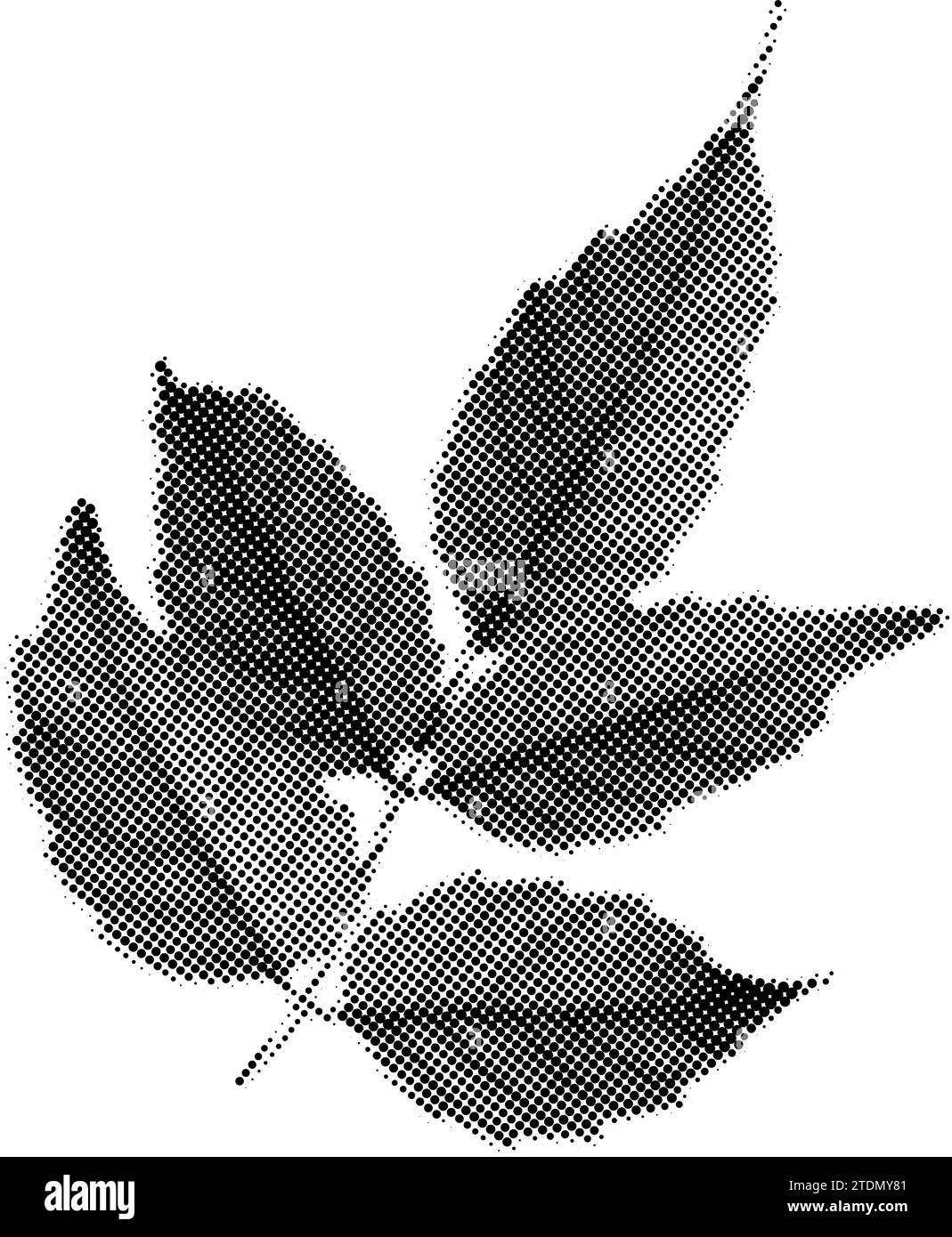 Autumn leaf halftone collage element vector illustration Stock Vector ...
