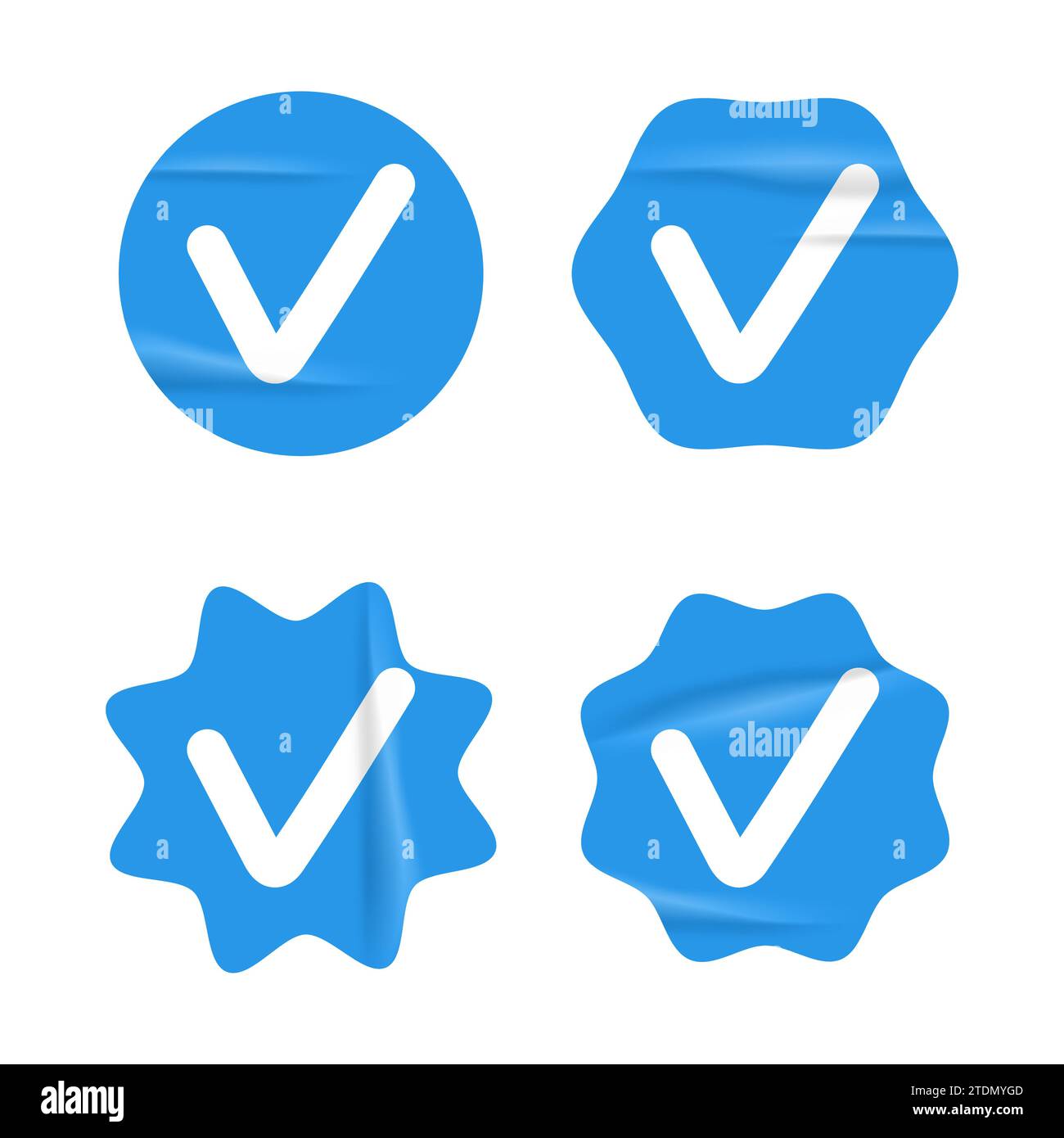 Verified badges check icon set vector illustration Stock Vector Image ...
