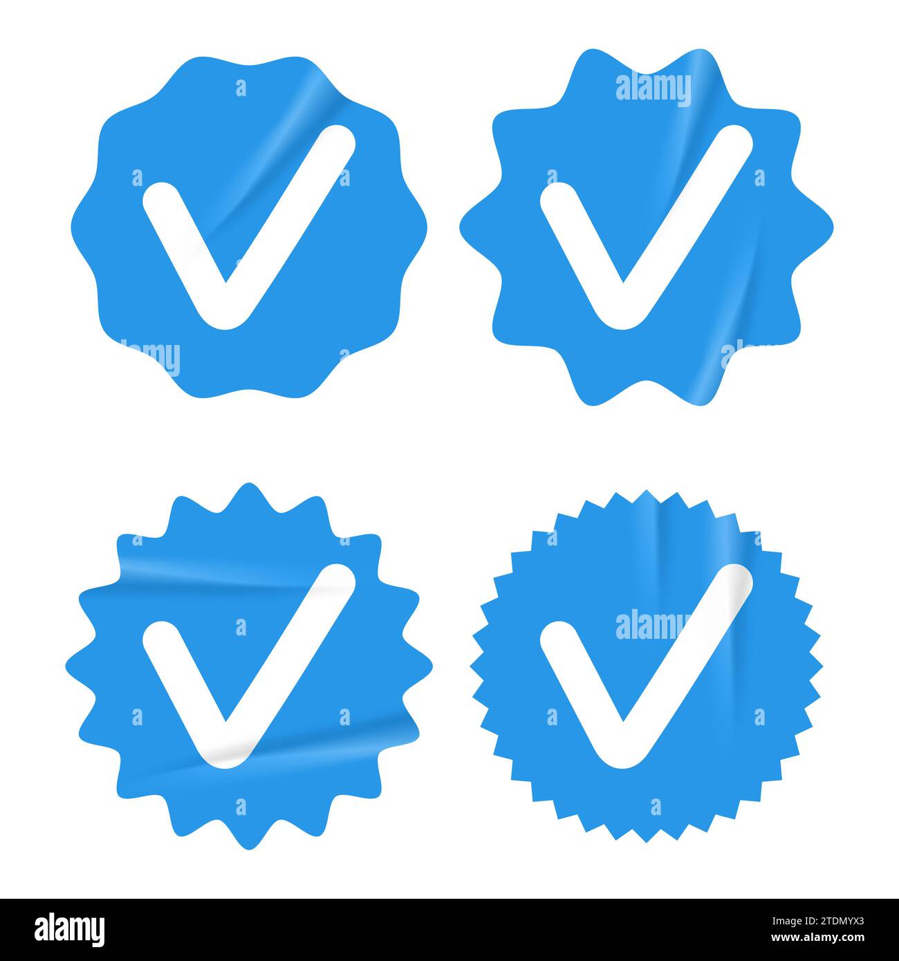 Verified badges check icon set vector illustration Stock Vector Image ... image.