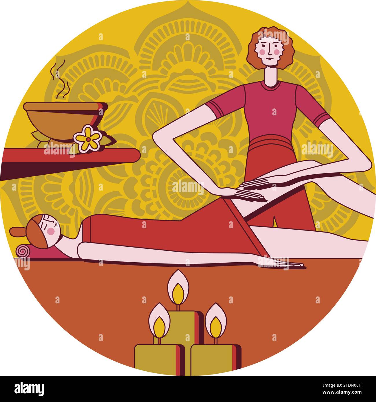 Anti cellulite massage with professional massage therapist in spa