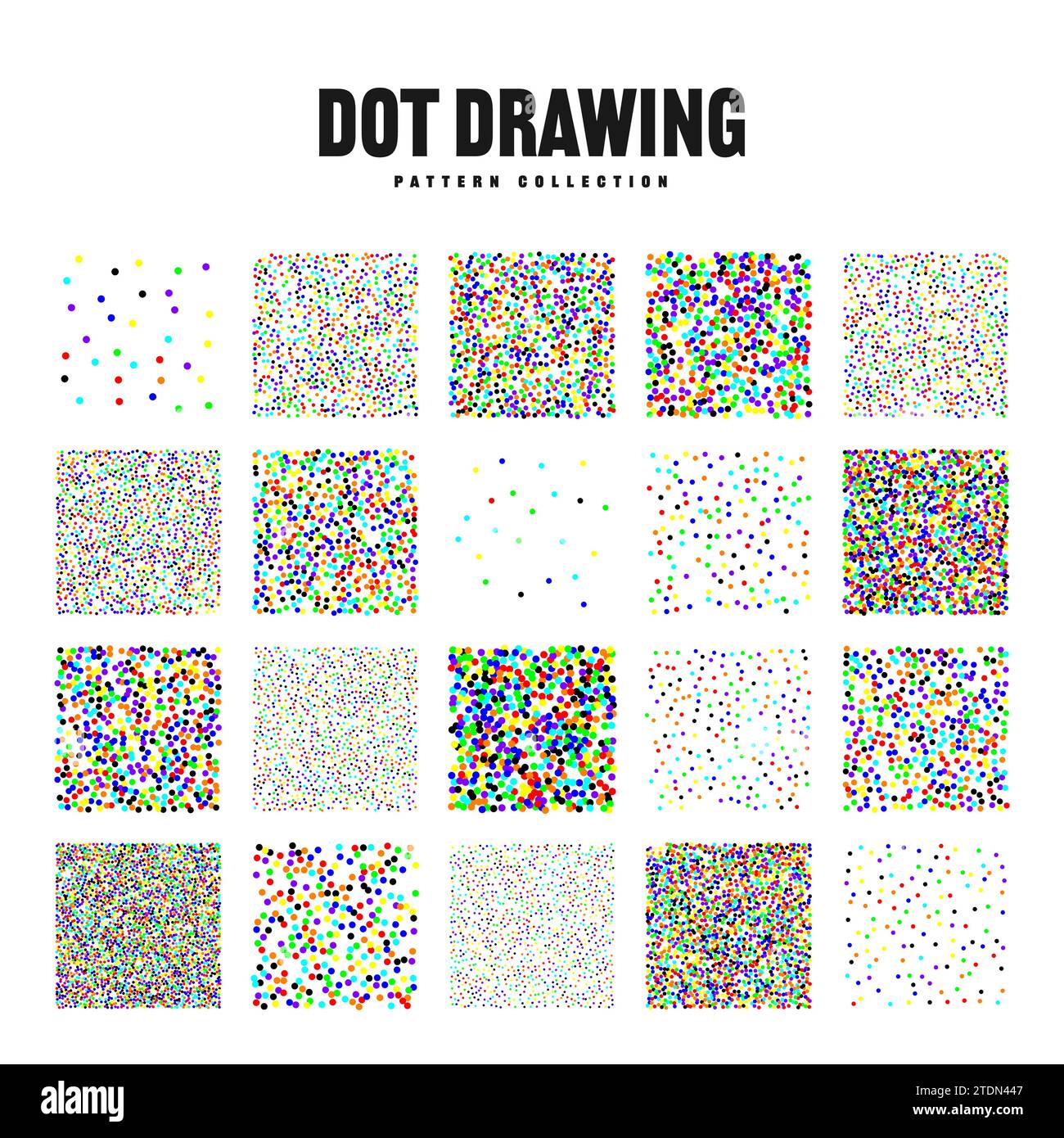 Objects With Dots Square shaped dotted objects, vintage stipple elements. Stippling ...