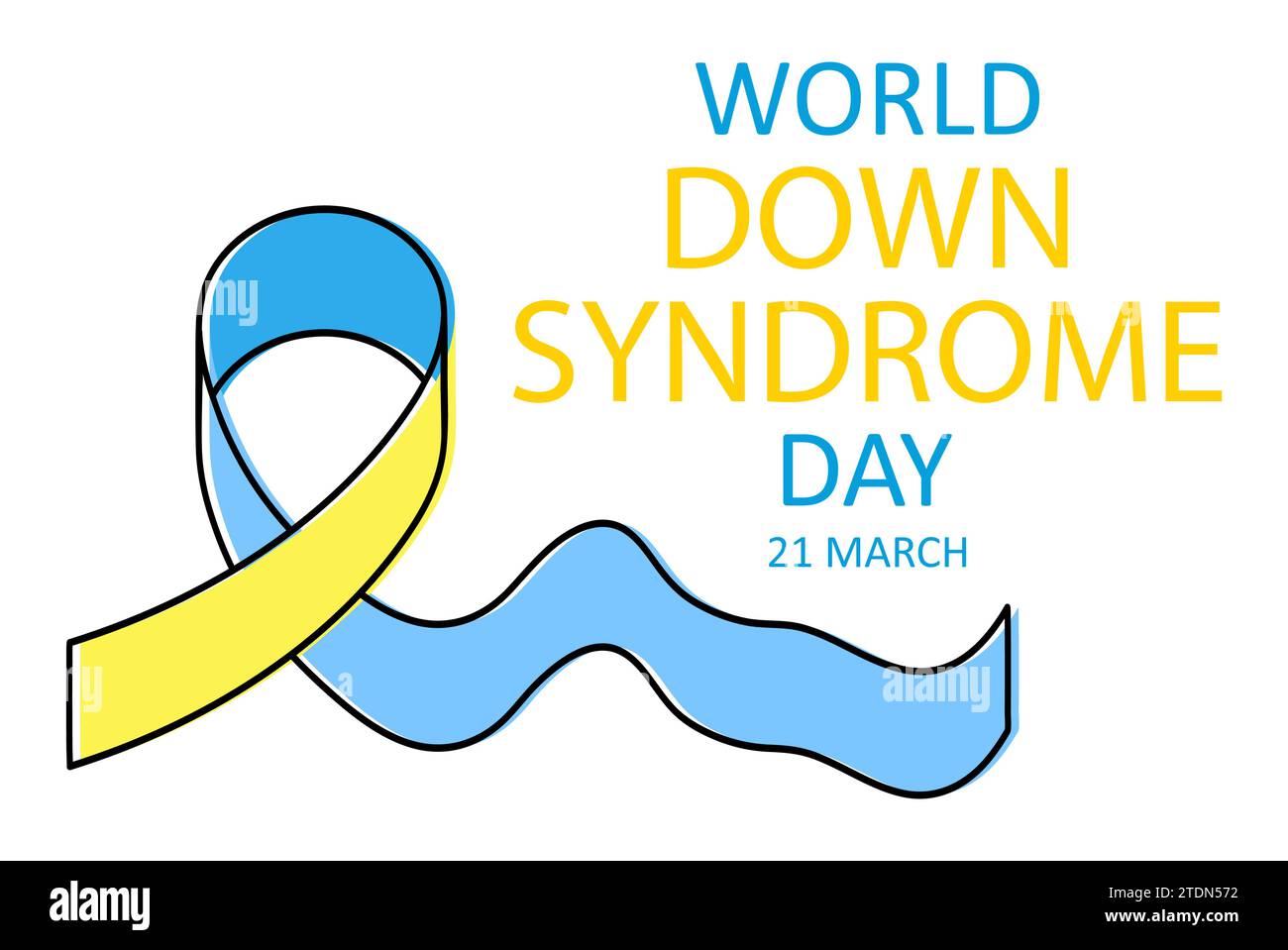 World down syndrome day background vector illustration Stock Vector