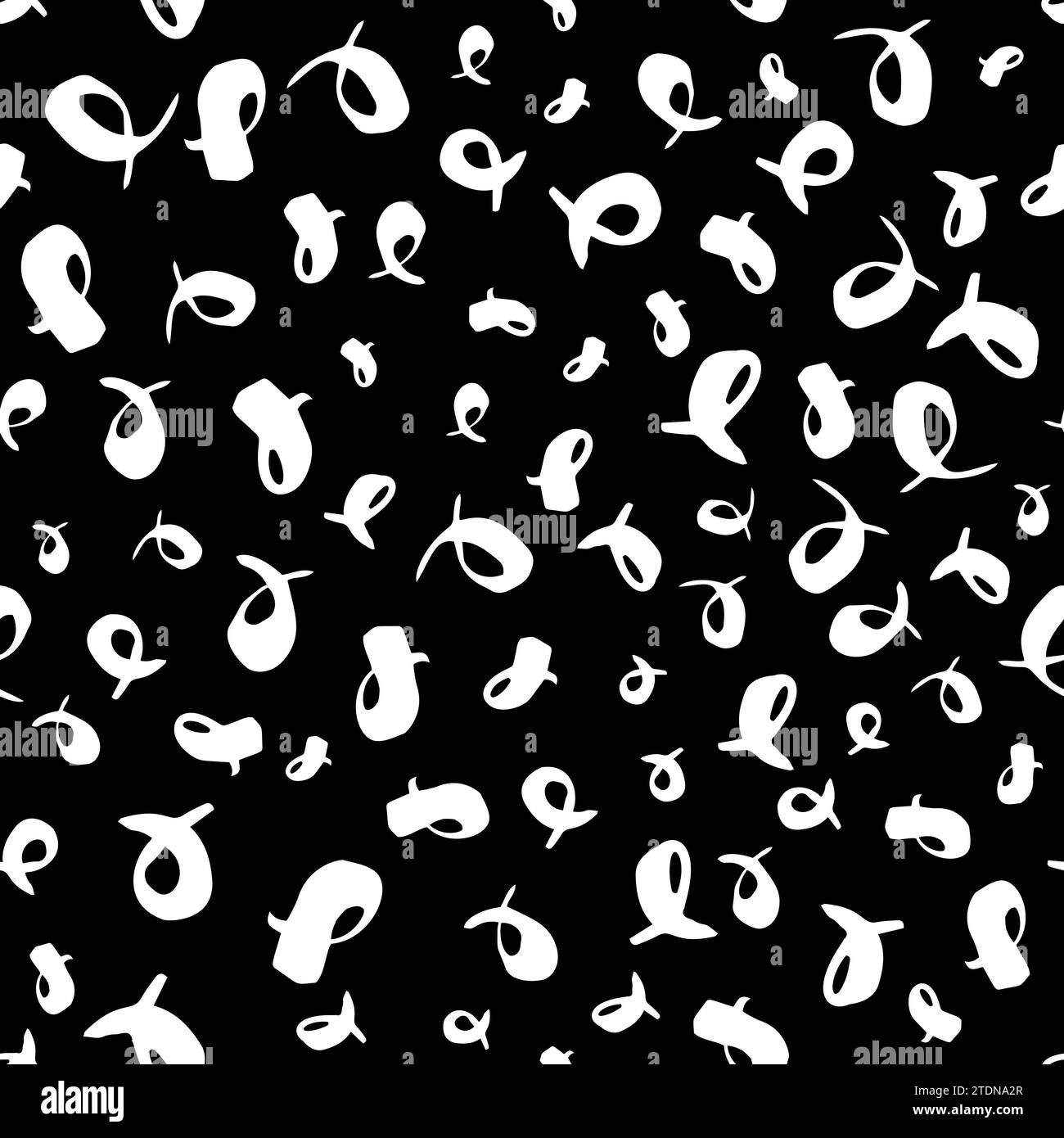 Seamless pattern with hand drawn whimsical swashes. Random geometric ...