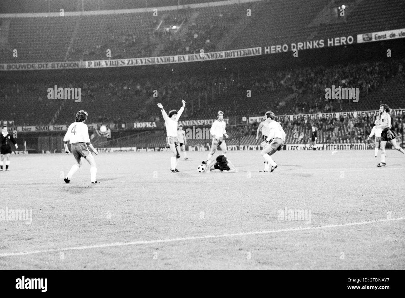 Netherlands - Switzerland, Football Netherlands, 09-10-1974, Whizgle News from the Past, Tailored for the Future. Explore historical narratives, Dutch The Netherlands agency image with a modern perspective, bridging the gap between yesterday's events and tomorrow's insights. A timeless journey shaping the stories that shape our future Stock Photo