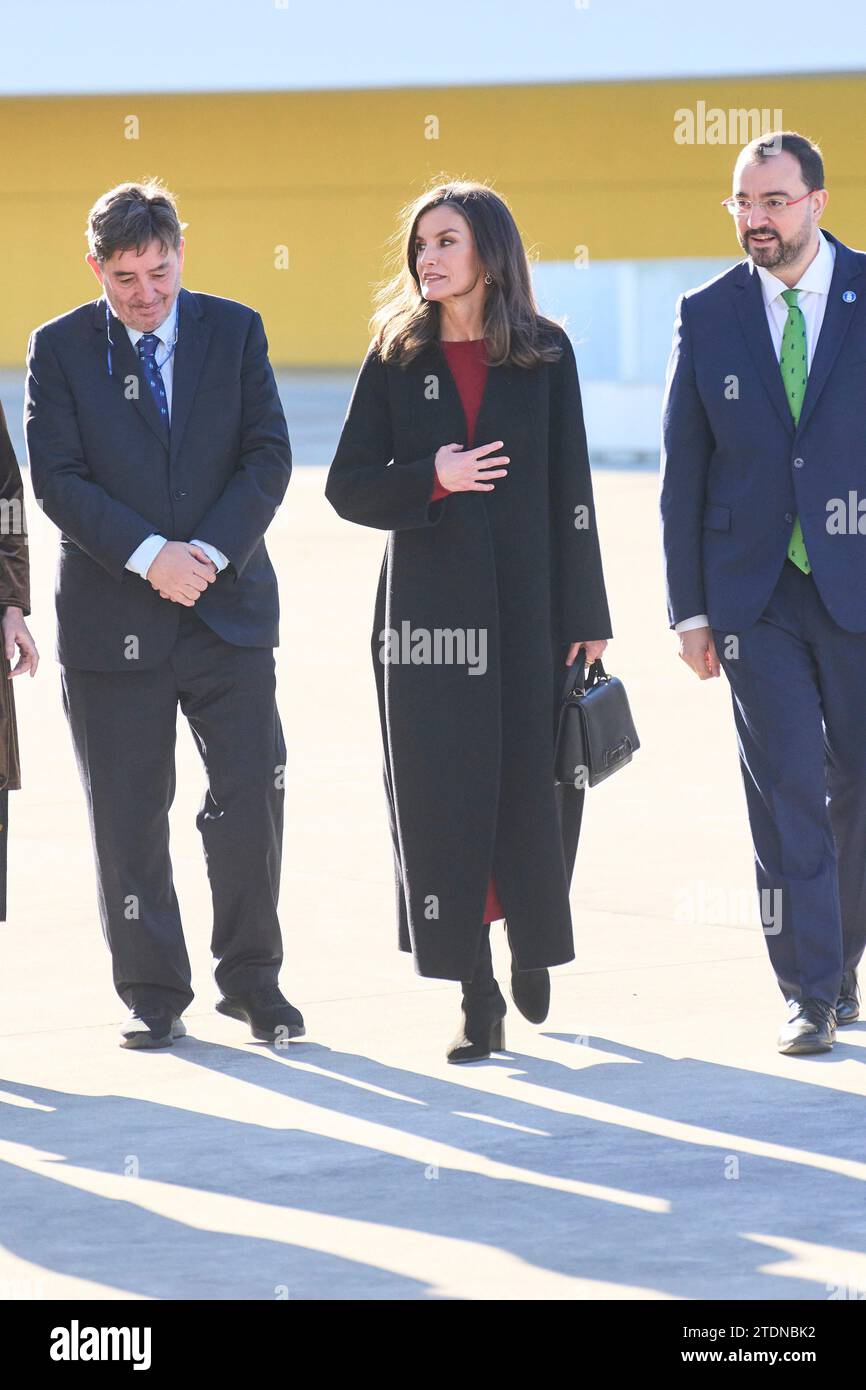 Aviles. Spain. 20231219,  Queen Letizia of Spain attends annual meeting of Instituto Cervantes centre directors at Oscar Niemeyer International Cultural Centre on December 19, 2023 in Aviles, Spain Credit: MPG/Alamy Live News Stock Photo