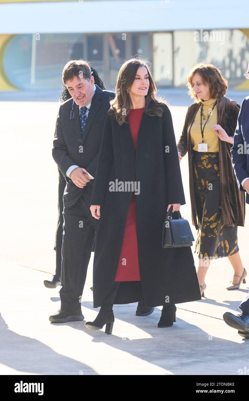 Aviles. Spain. 20231219,  Queen Letizia of Spain attends annual meeting of Instituto Cervantes centre directors at Oscar Niemeyer International Cultural Centre on December 19, 2023 in Aviles, Spain Credit: MPG/Alamy Live News Stock Photo