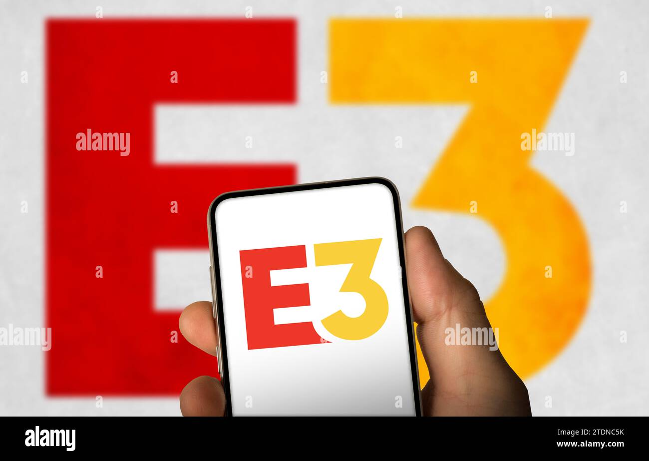 E3 Electronic Entertainment Expo trade show in Los Angeles California Stock Photo