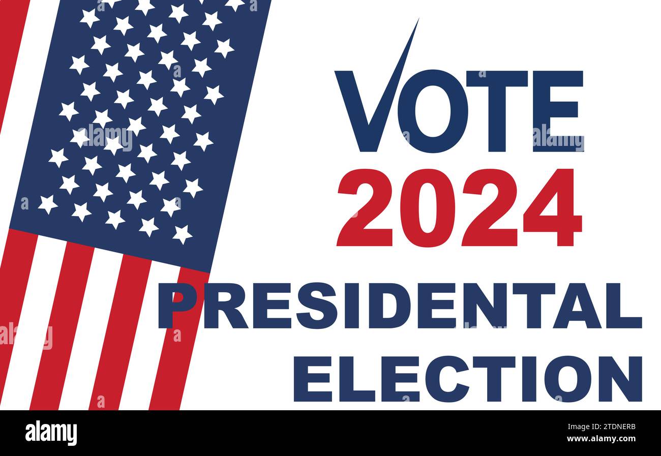 2024 Presidential election day in USA, november 5, card design. Vote