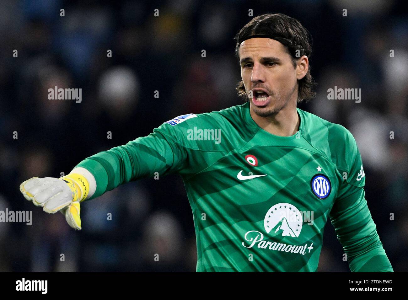 Yann Sommer of FC Internazionale gestures during the Serie A football match between SS Lazio and FC Internazionale at Olimpico stadium in Rome (Italy), December 17th, 2023. Stock Photo