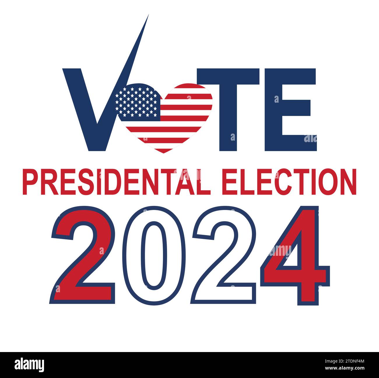 2024 Presidential election day in USA, november 5, card design. Vote for your future Stock