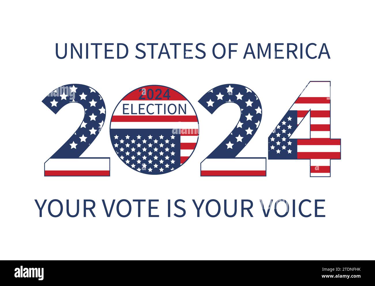 2024 Presidential election day in USA, november 5, card design. Vote