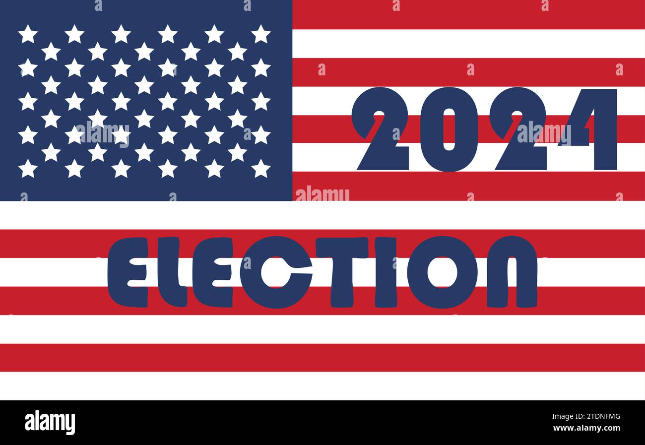 2024 Presidential election day in USA, november 5, card design. Vote