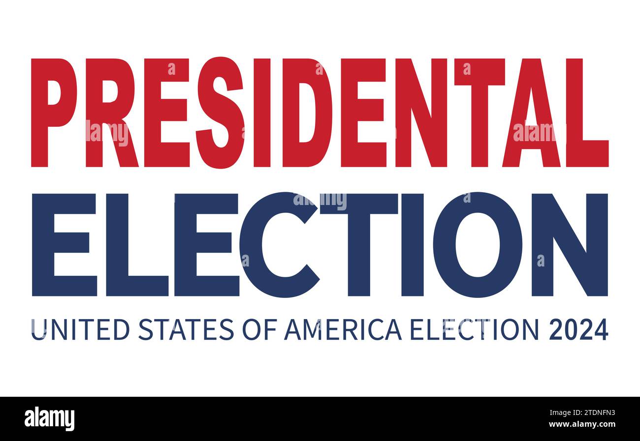 2024 Presidential election day in USA, november 5, card design. Vote for your future Stock