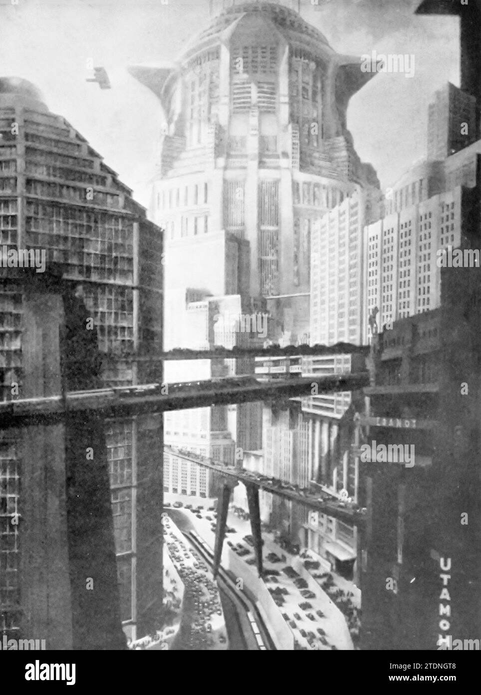 Wonder City of the Future Metropolis is a 1927 German expressionist science-fiction silent film directed by Fritz Lang and written by Thea von Harbou in collaboration with Lang from von Harbou's 1925 novel of the same name (which was intentionally written as a treatment). It stars Gustav Fröhlich, Alfred Abel, Rudolf Klein-Rogge, and Brigitte Helm. Erich Pommer produced it in the Babelsberg Studios for Universum Film A.G. (UFA). The silent film is regarded as a pioneering science-fiction movie, being among the first feature-length movies of that genre. Filming took place over 17 months in 1925 Stock Photo