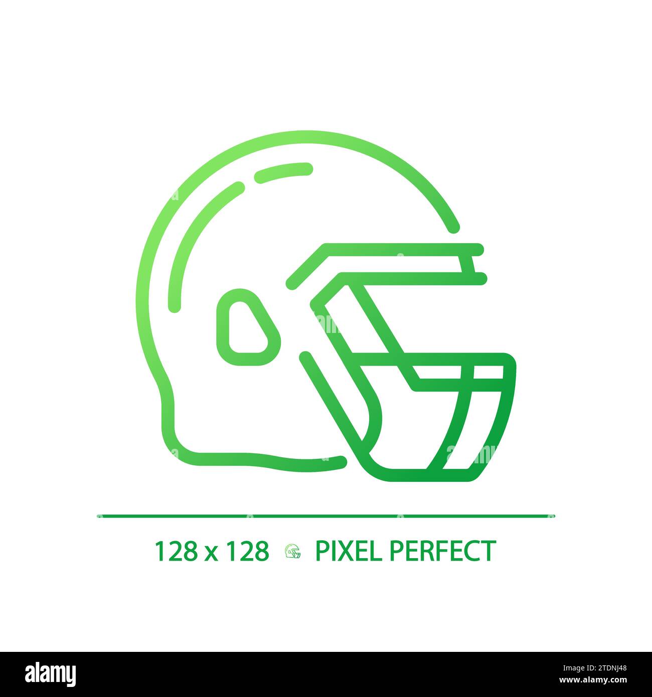 American football helmet gradient linear vector icon Stock Vector