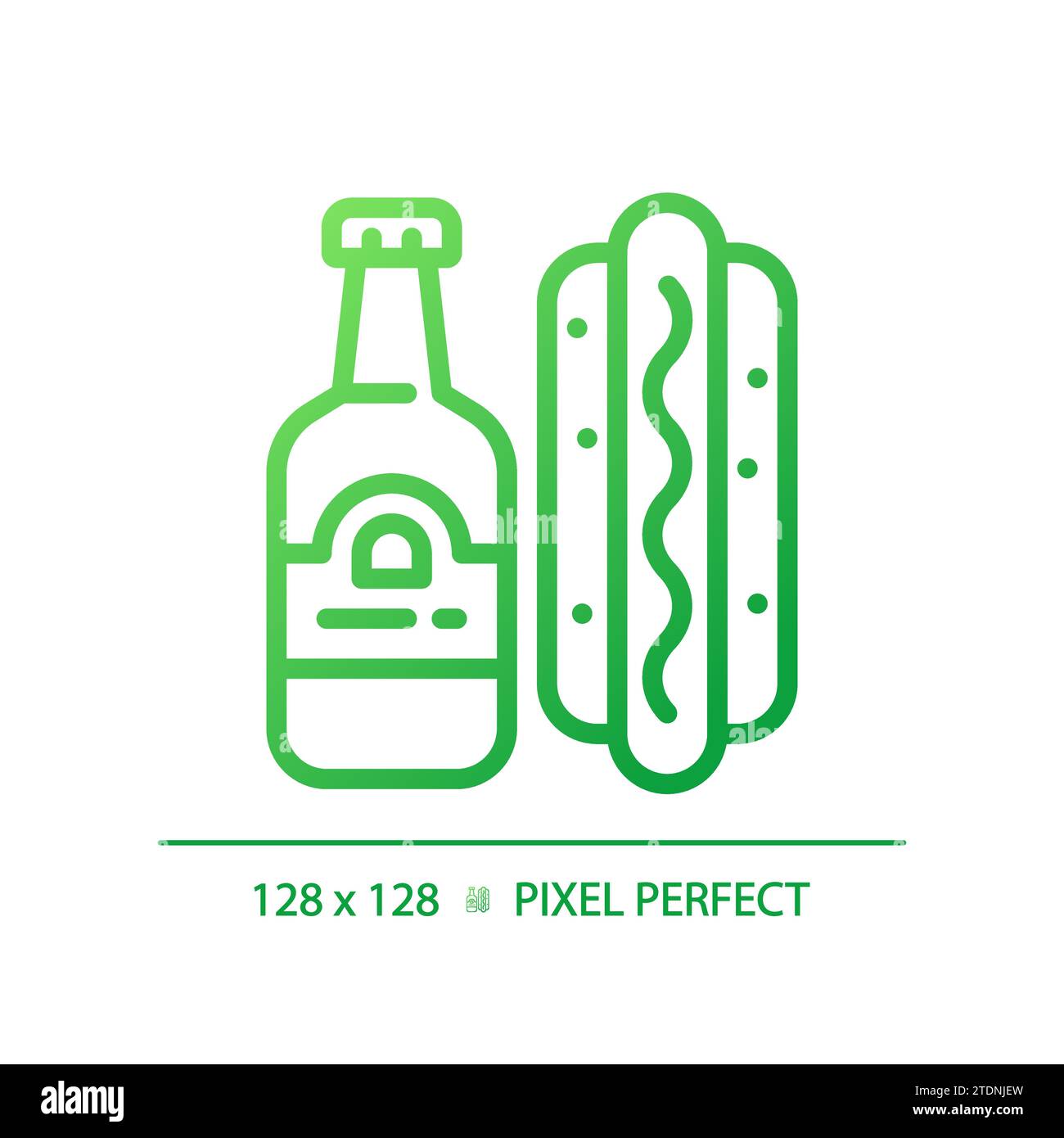 Snack gradient linear vector icon Stock Vector