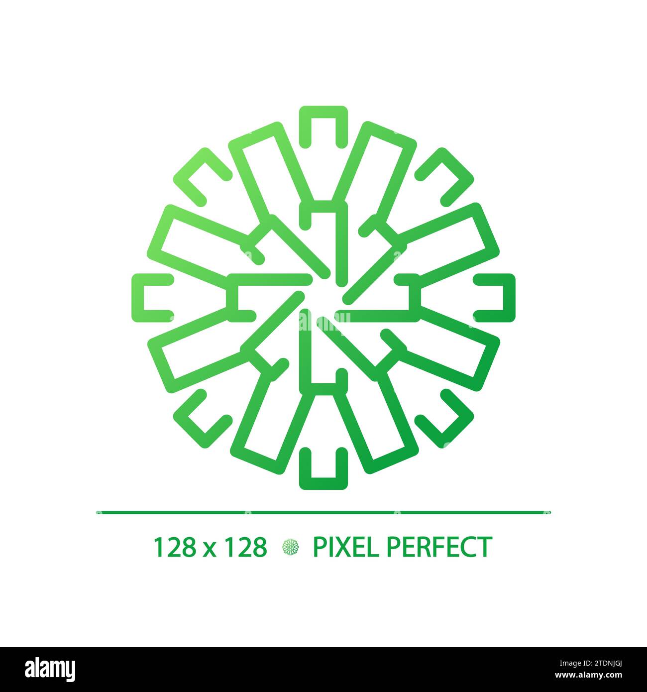Pom pom gradient linear vector icon Stock Vector