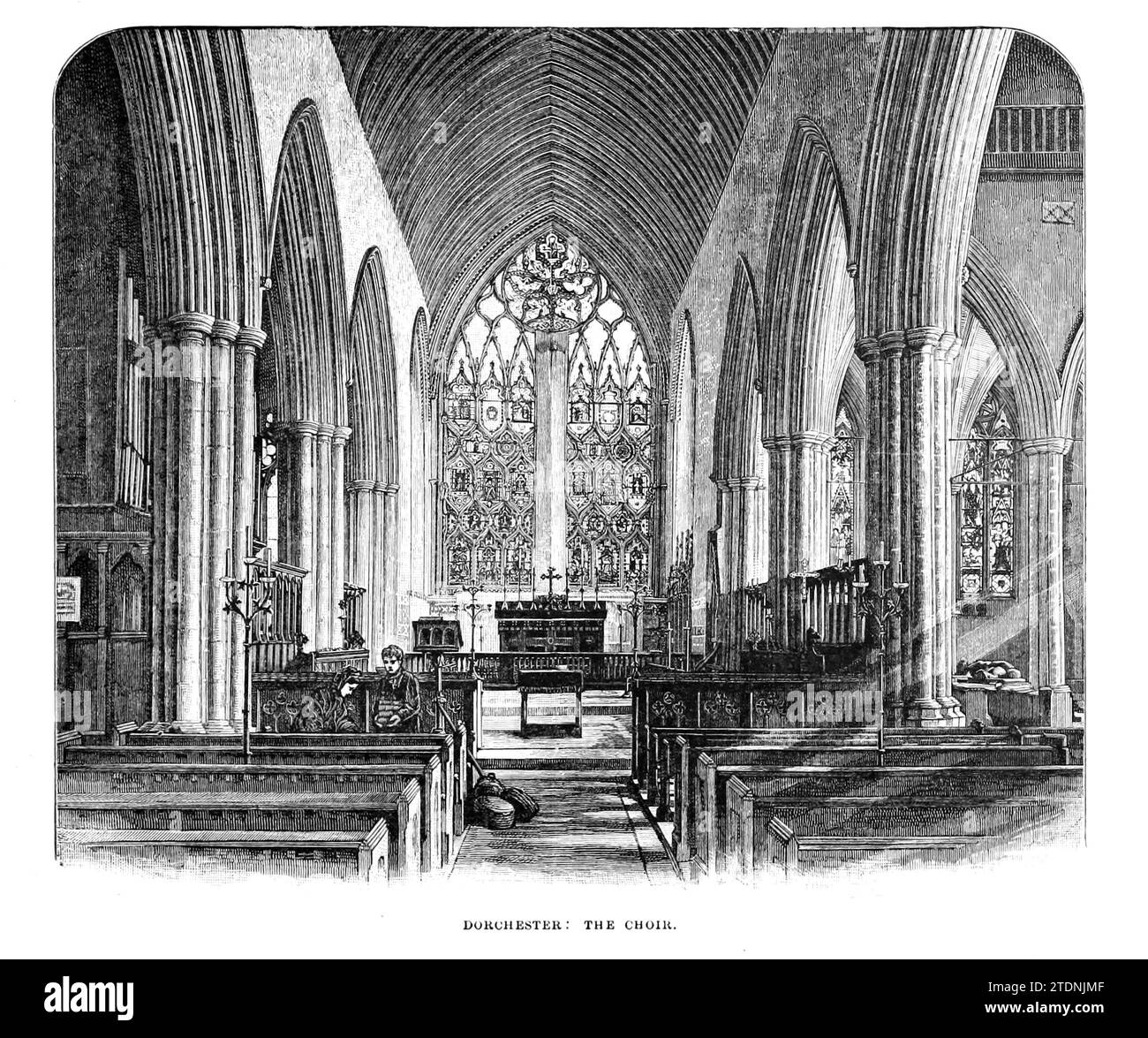 Dorchester, The Choir from the book ' Cathedrals, abbeys and churches of England and Wales : descriptive, historical, pictorial ' Volume 2 by Bonney, T. G. (Thomas George), 1833-1923; Publisher London : Cassell 1890 Stock Photo