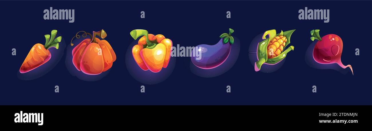 Organic vegetables color icon vector illustrations big set. Healthy ...