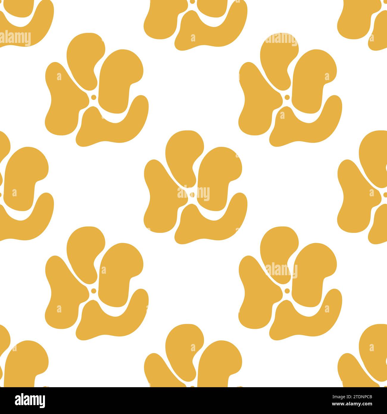 Floral pattern in boho style, minimalism. Pattern with wildflowers Stock Vector