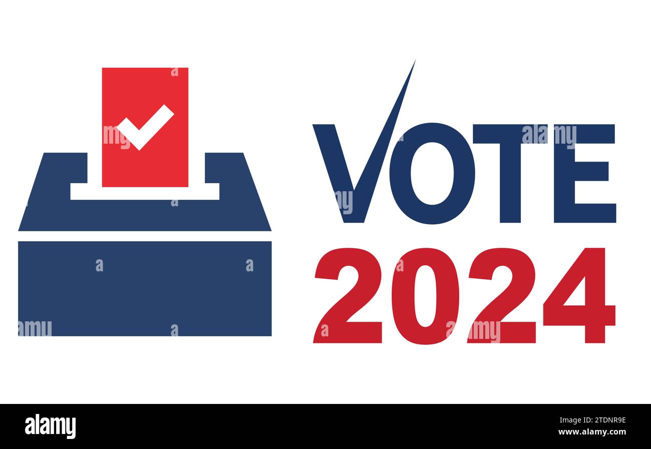 2024 Presidential election day in USA, november 5, card design. Vote