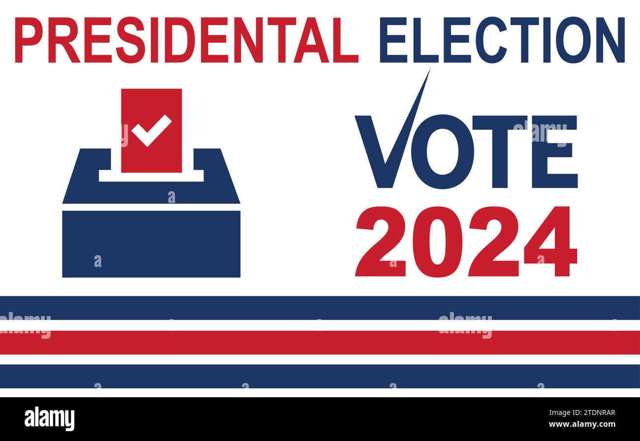 2024 Presidential election day in USA, november 5, card design. Vote