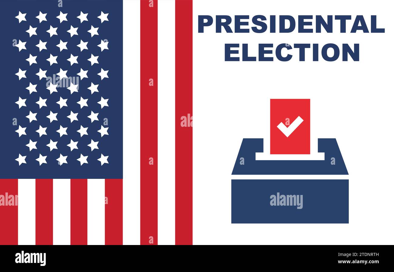 2024 Presidential election day in USA, november 5, card design. Vote