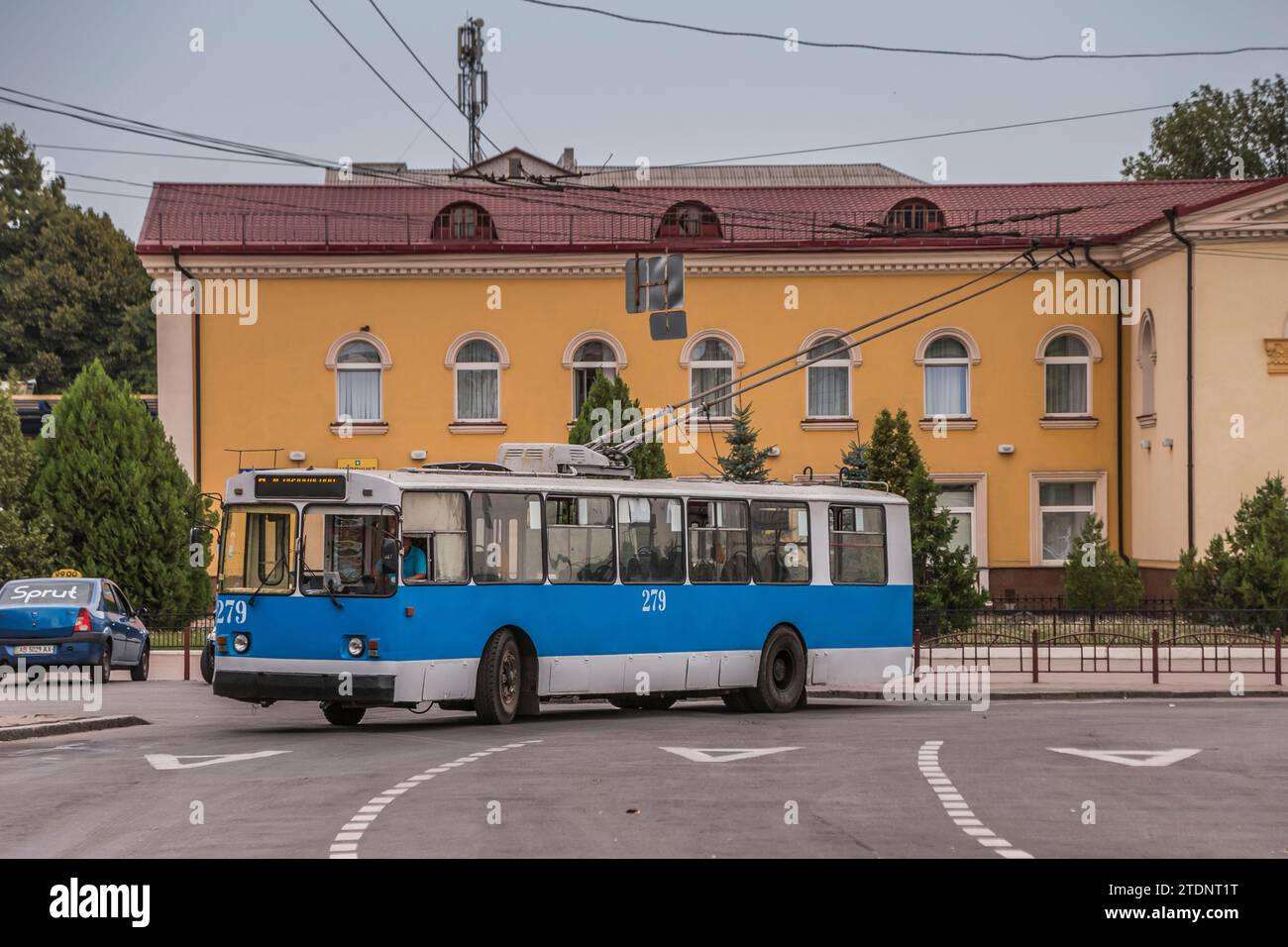 17.08.2021. Ukraine, Vinnytsia. Urban electric transport - tram and trolleybus. Stock Photo