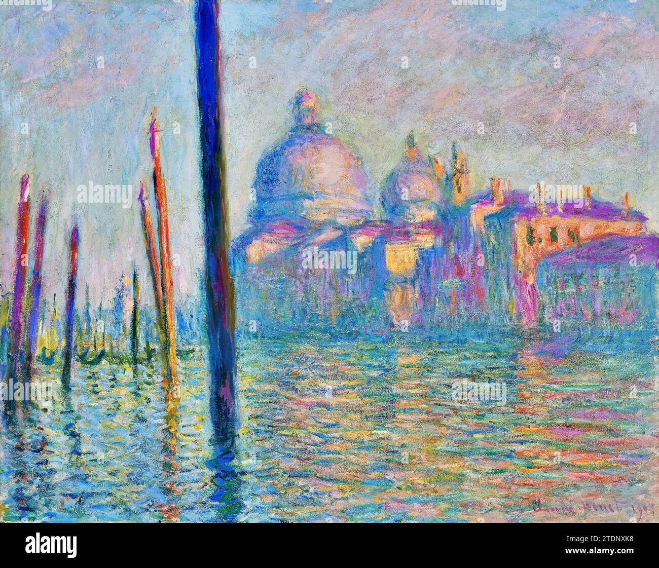 Le Grand Canal, Venice 1908 (Painting) by Artist Monet, Claude (1840-1926) / French. Stock Vector
