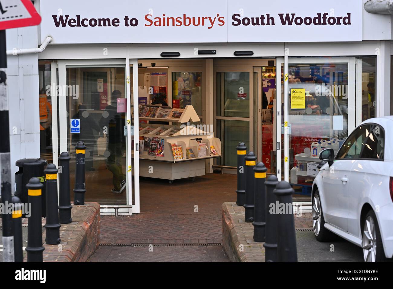 Sainsbury's supermarket, sign and logo brand in London, England, UK