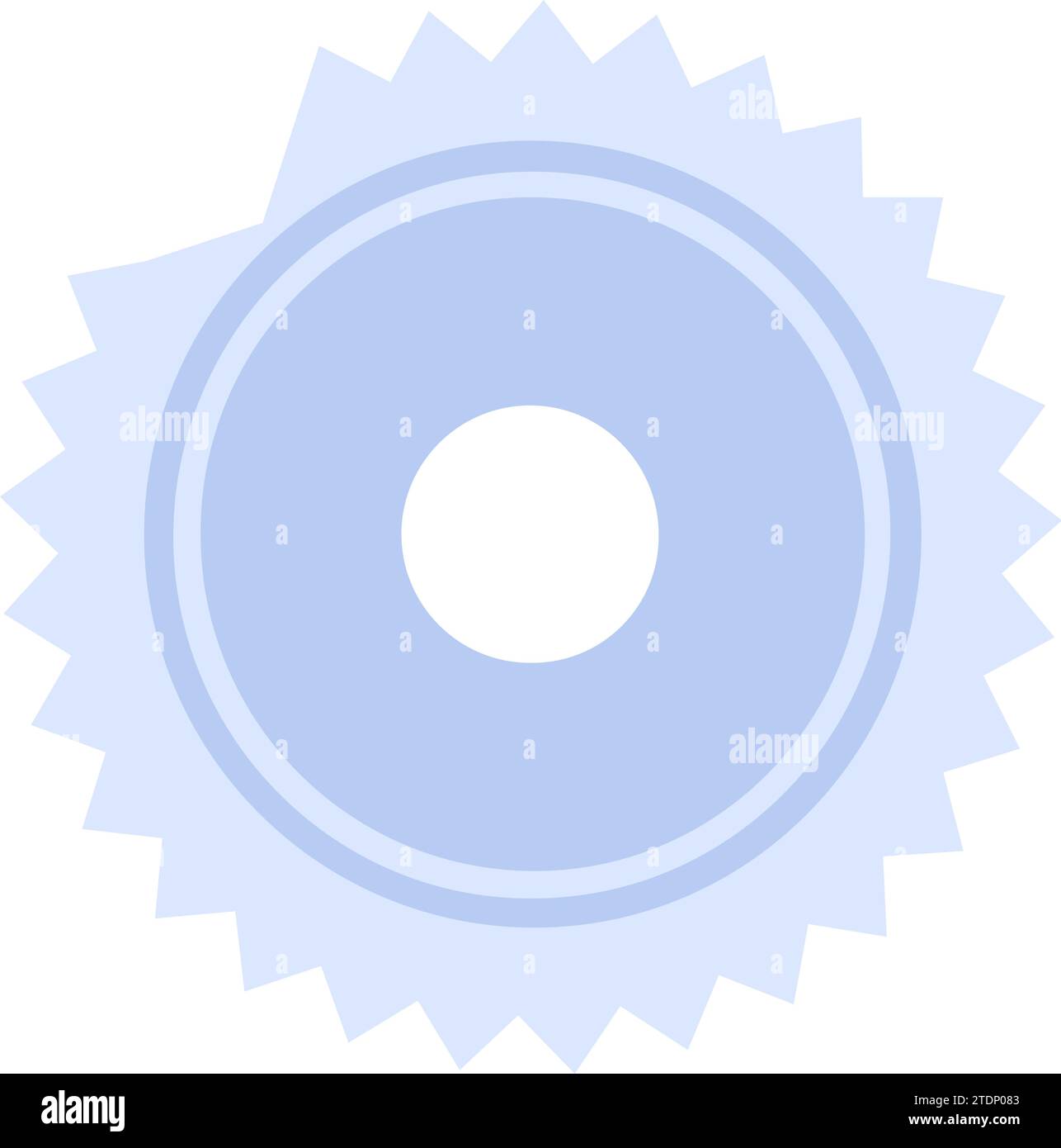 Metal waste pollution. Circular saw blade icon. Disposal of waste of carpentry metalworking workshop and industry. Metallurgy waste separation problem Stock Vector