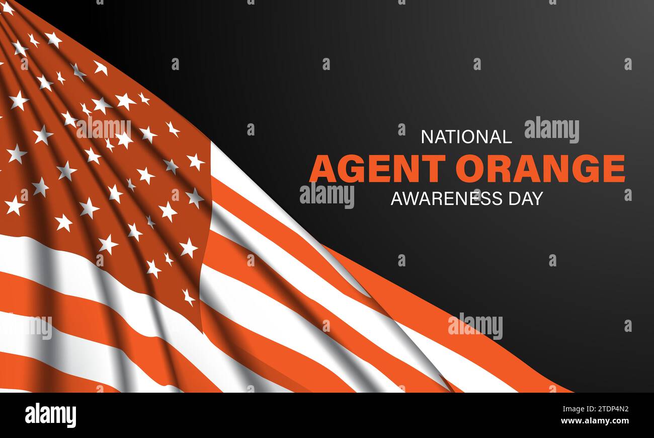 National Agent Orange Awareness Day Background Vector Illustration Stock Vector